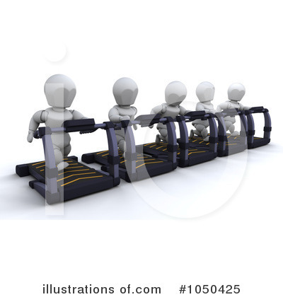 Royalty-Free (RF) Treadmill Clipart Illustration by KJ Pargeter - Stock Sample #1050425