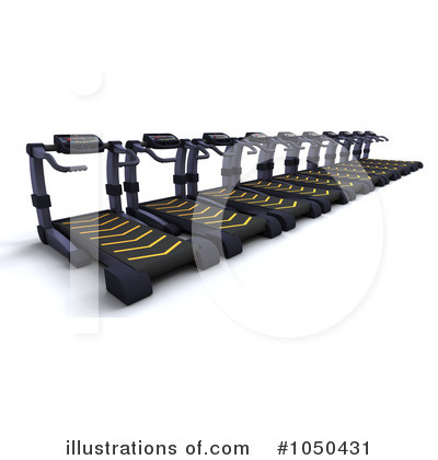 Royalty-Free (RF) Treadmill Clipart Illustration by KJ Pargeter - Stock Sample #1050431