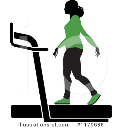 Royalty-Free (RF) Treadmill Clipart Illustration by Lal Perera - Stock Sample #1179686