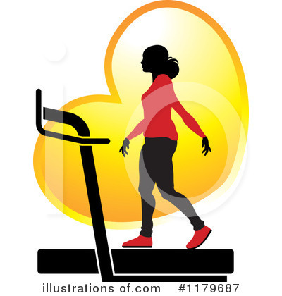 Royalty-Free (RF) Treadmill Clipart Illustration by Lal Perera - Stock Sample #1179687