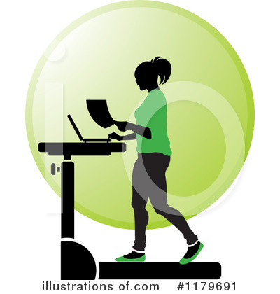 Royalty-Free (RF) Treadmill Clipart Illustration by Lal Perera - Stock Sample #1179691