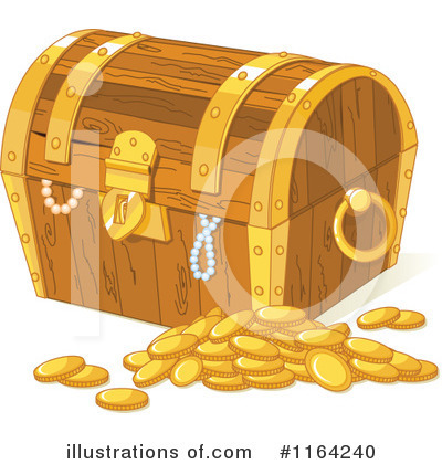 Royalty-Free (RF) Treasure Chest Clipart Illustration by Pushkin - Stock Sample #1164240