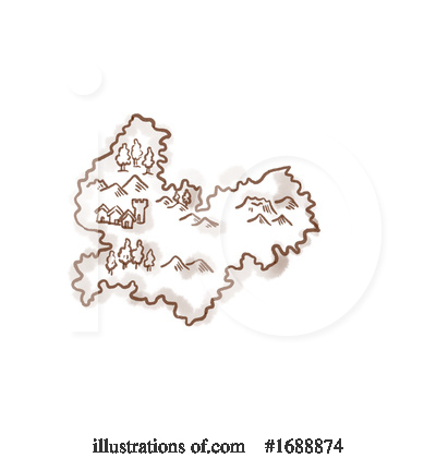 Map Clipart #1688874 by patrimonio