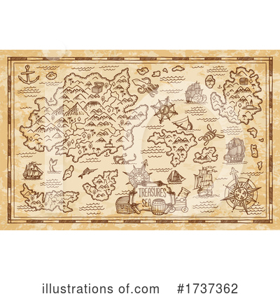 Royalty-Free (RF) Treasure Map Clipart Illustration by Vector Tradition SM - Stock Sample #1737362