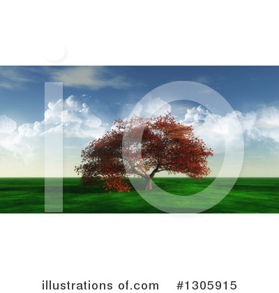 Royalty-Free (RF) Tree Clipart Illustration by KJ Pargeter - Stock Sample #1305915