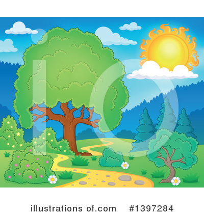 Royalty-Free (RF) Tree Clipart Illustration by visekart - Stock Sample #1397284
