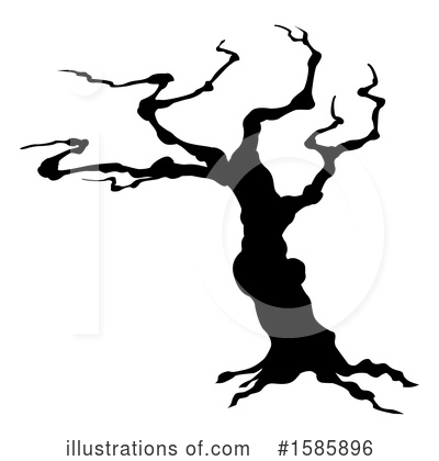 Bare Tree Clipart #1585896 by AtStockIllustration