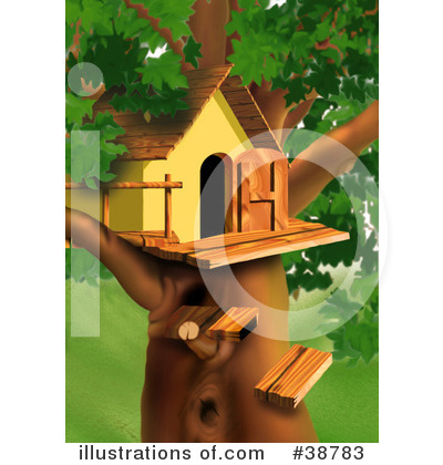 Royalty-Free (RF) Tree House Clipart Illustration by dero - Stock Sample #38783