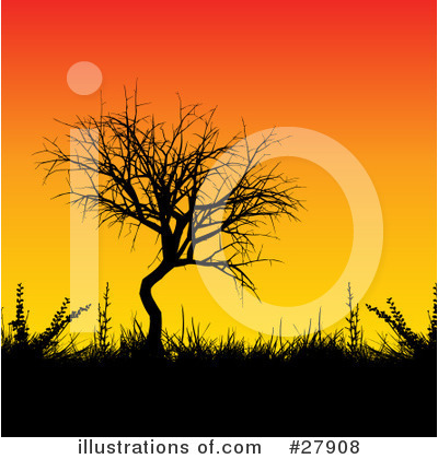 Royalty-Free (RF) Trees Clipart Illustration by KJ Pargeter - Stock Sample #27908