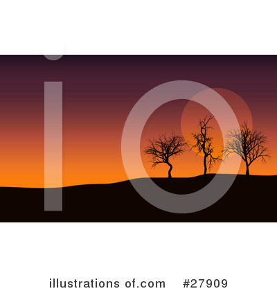 Royalty-Free (RF) Trees Clipart Illustration by KJ Pargeter - Stock Sample #27909