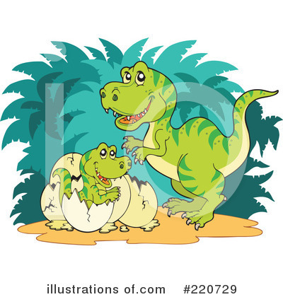 Royalty-Free (RF) Trex Clipart Illustration by visekart - Stock Sample #220729