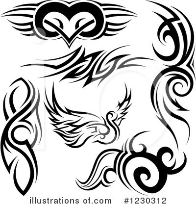 Royalty-Free (RF) Tribal Clipart Illustration by dero - Stock Sample #1230312