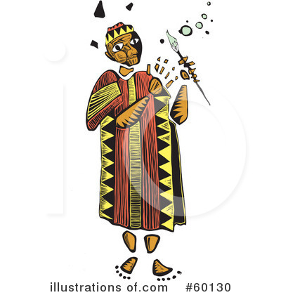 Royalty-Free (RF) Tribal Man Clipart Illustration by xunantunich - Stock Sample #60130