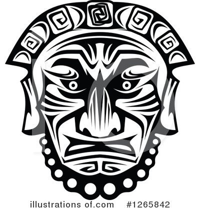 Royalty-Free (RF) Tribal Mask Clipart Illustration by Vector Tradition SM - Stock Sample #1265842