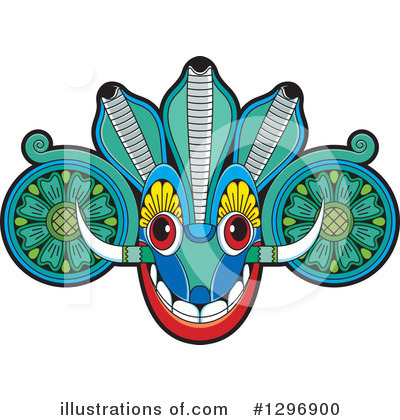Tribal Mask Clipart #1296900 by Lal Perera