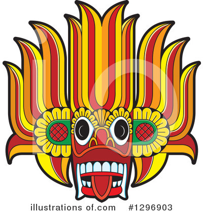Royalty-Free (RF) Tribal Mask Clipart Illustration by Lal Perera - Stock Sample #1296903