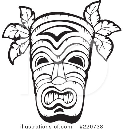 Royalty-Free (RF) Tribal Mask Clipart Illustration by visekart - Stock Sample #220738