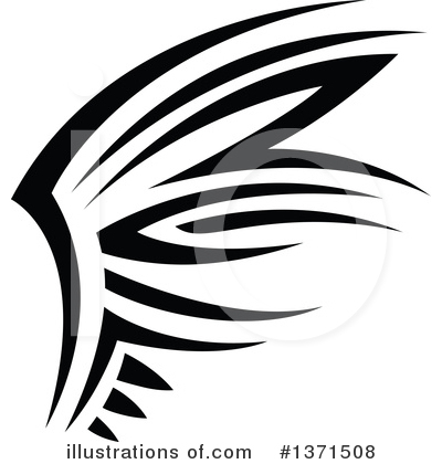 Royalty-Free (RF) Tribal Wing Clipart Illustration by Vector Tradition SM - Stock Sample #1371508
