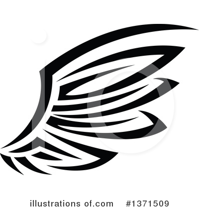 Royalty-Free (RF) Tribal Wing Clipart Illustration by Vector Tradition SM - Stock Sample #1371509