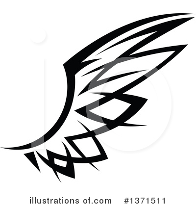 Royalty-Free (RF) Tribal Wing Clipart Illustration by Vector Tradition SM - Stock Sample #1371511