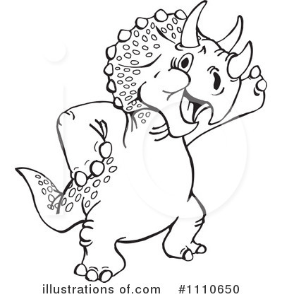 Royalty-Free (RF) Triceratops Clipart Illustration by Dennis Holmes Designs - Stock Sample #1110650