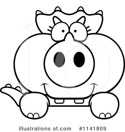 Royalty-Free (RF) Triceratops Clipart Illustration by Cory Thoman - Stock Sample #1141809