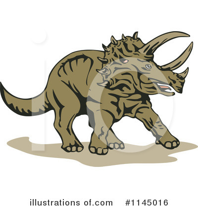 Royalty-Free (RF) Triceratops Clipart Illustration by patrimonio - Stock Sample #1145016