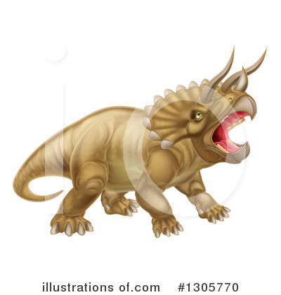 Royalty-Free (RF) Triceratops Clipart Illustration by AtStockIllustration - Stock Sample #1305770