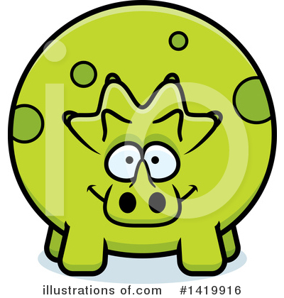 Royalty-Free (RF) Triceratops Clipart Illustration by Cory Thoman - Stock Sample #1419916
