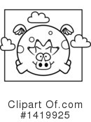 Triceratops Clipart #1419925 by Cory Thoman