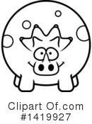 Triceratops Clipart #1419927 by Cory Thoman
