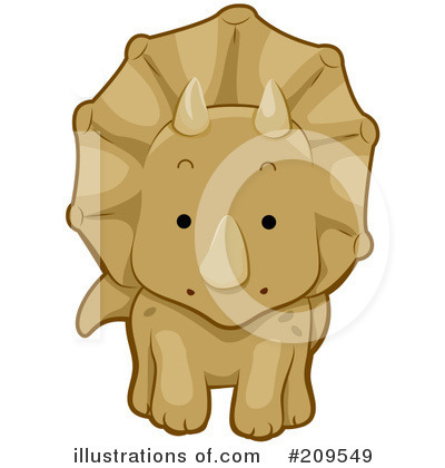 Royalty-Free (RF) Triceratops Clipart Illustration by BNP Design Studio - Stock Sample #209549