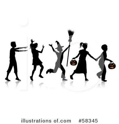 Royalty-Free (RF) Trick Or Treat Clipart Illustration by KJ Pargeter - Stock Sample #58345