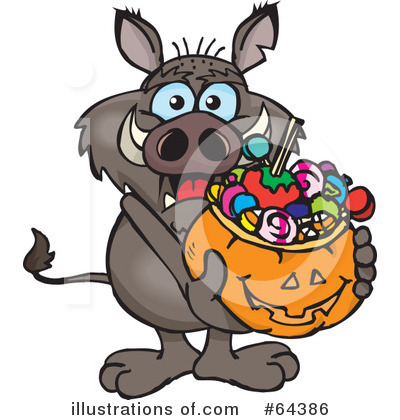 Royalty-Free (RF) Trick Or Treater Clipart Illustration by Dennis Holmes Designs - Stock Sample #64386