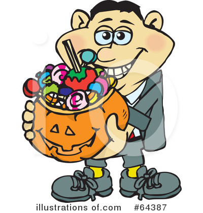 Royalty-Free (RF) Trick Or Treater Clipart Illustration by Dennis Holmes Designs - Stock Sample #64387