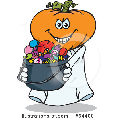 Trick Or Treating Clipart #64400 by Dennis Holmes Designs