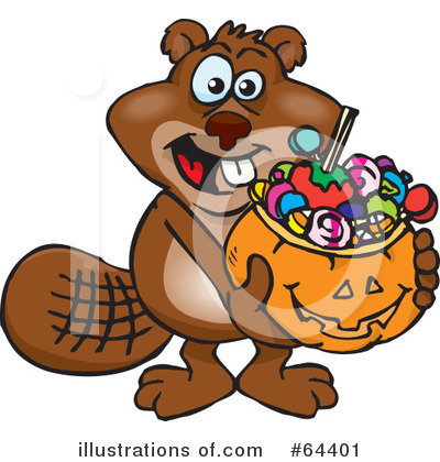 Royalty-Free (RF) Trick Or Treater Clipart Illustration by Dennis Holmes Designs - Stock Sample #64401