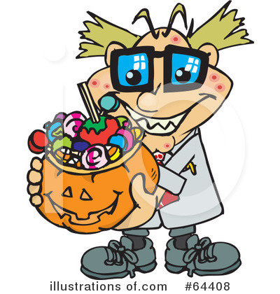 Royalty-Free (RF) Trick Or Treater Clipart Illustration by Dennis Holmes Designs - Stock Sample #64408