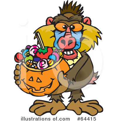 Baboon Clipart #64415 by Dennis Holmes Designs