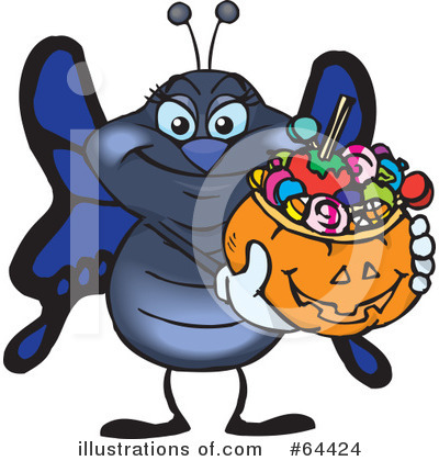 Royalty-Free (RF) Trick Or Treater Clipart Illustration by Dennis Holmes Designs - Stock Sample #64424