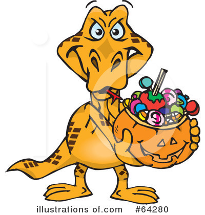 Royalty-Free (RF) Trick Or Treating Clipart Illustration by Dennis Holmes Designs - Stock Sample #64280