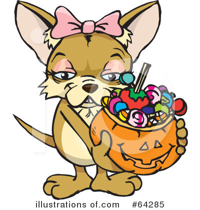 Royalty-Free (RF) Trick Or Treating Clipart Illustration by Dennis Holmes Designs - Stock Sample #64285