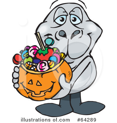 Royalty-Free (RF) Trick Or Treating Clipart Illustration by Dennis Holmes Designs - Stock Sample #64289