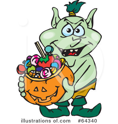 Trick Or Treating Clipart #64340 by Dennis Holmes Designs