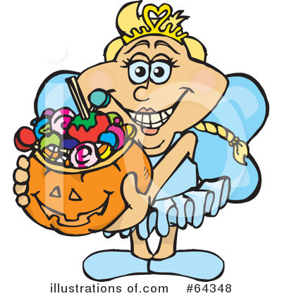 Royalty-Free (RF) Trick Or Treating Clipart Illustration by Dennis Holmes Designs - Stock Sample #64348