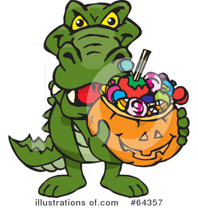 Royalty-Free (RF) Trick Or Treating Clipart Illustration by Dennis Holmes Designs - Stock Sample #64357