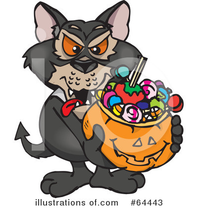 Royalty-Free (RF) Trick Or Treating Clipart Illustration by Dennis Holmes Designs - Stock Sample #64443