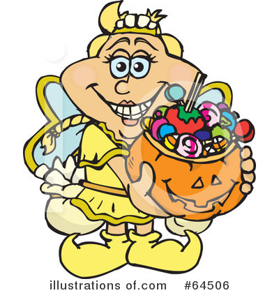 Royalty-Free (RF) Trick Or Treating Clipart Illustration by Dennis Holmes Designs - Stock Sample #64506
