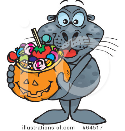 Royalty-Free (RF) Trick Or Treating Clipart Illustration by Dennis Holmes Designs - Stock Sample #64517