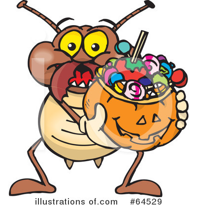 Royalty-Free (RF) Trick Or Treating Clipart Illustration by Dennis Holmes Designs - Stock Sample #64529